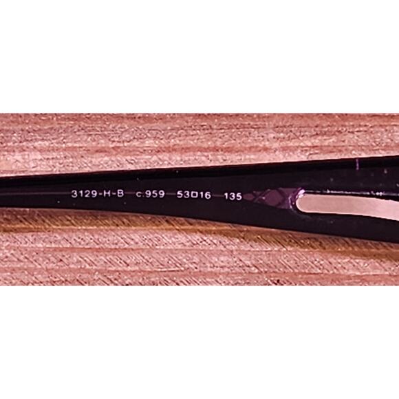 Chanel 3129-H-B Eyeglasses Frames Purple Rhinestone Logo 53-16-135 Made in Italy - Picture 4 of 11